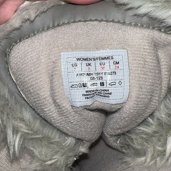 North Face Women Wool Knit + Leather Snow Outdoor Tall Boots Multicolor Brown 7 - Picture 4 of 7